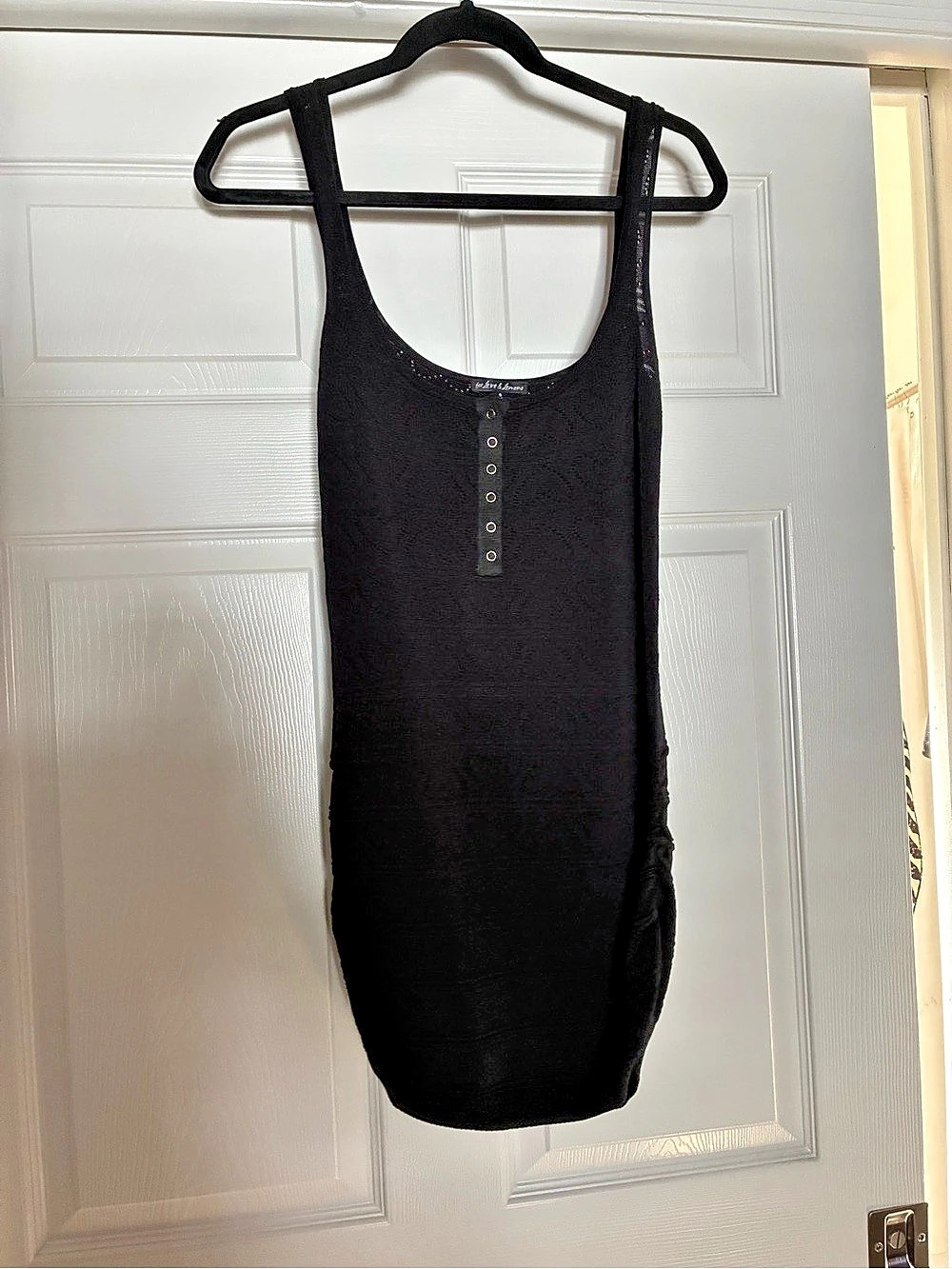 For Love & Lemons Neve Sweater Dress Black Mini